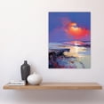 thumbnail image 4 of Abstract Seascape Purple Cloud Dawn Oil Painting Large Wall Art Poster Print Thick Paper 18X24 Inch, 4 of 5