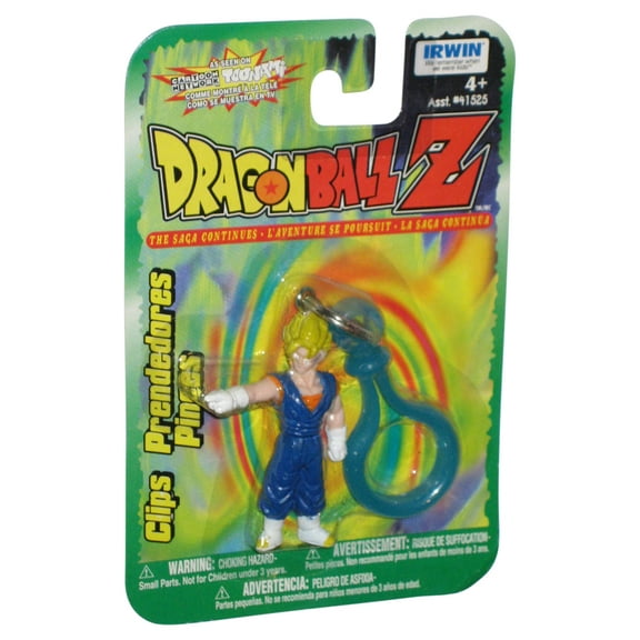 Dragon Ball Z Super Saiyan Vegito Pointing Irwin Toys (1999) Mini Figure Keychain w/ Clip