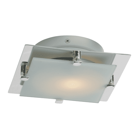 Satin Nickel 7' Deck Mount Flush Mounts 1 Light With Satin Nickel Tones In Finished LED Bulb Type 7 inch 5 Watts ()