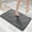 dark grey#1550, variant on Entrance Door Mat Bathroom Absorbent Non Slip Mat | High Density Fibers | Solid Color Leaf Design | Thick Plush 1.5cm | 40x60cm PVC Bottom | Durable Comfort for Entryway & Home