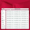 thumbnail image 3 of 400 Thread Count 4 Pcs Sheet Set Deep Pocket 21 Inch 100% Egyptian Cotton Color Red Solid Size Twin-XL, 3 of 5