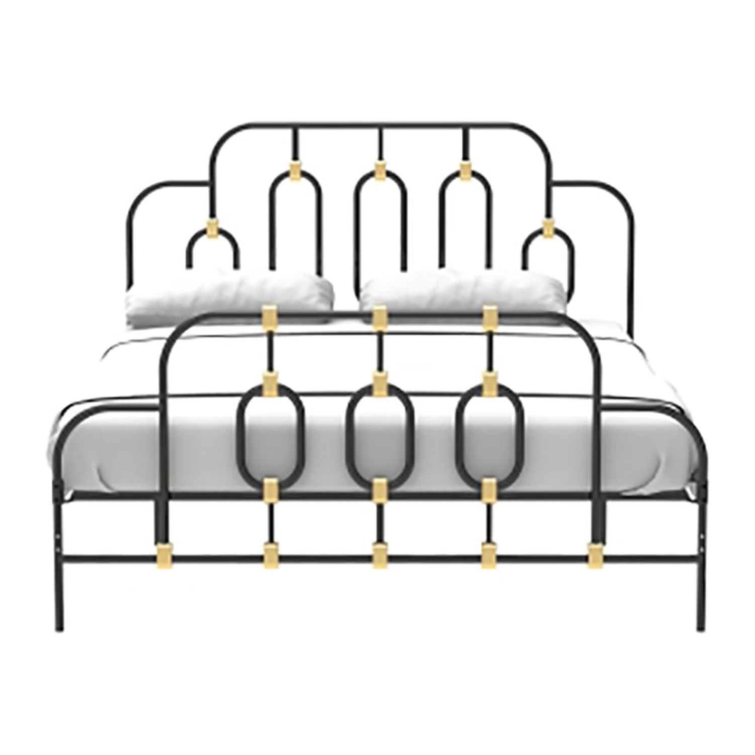 Resenkos Classic Metal Platform Bed Frame, Full Size Bed Frame with Vintage Headboard and Footboard Platform Base, Black Resenkos Classic Metal Platform Bed Frame, Full Size Bed Frame with Vintage Headboard and Footboard Platform Base, Black