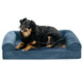 thumbnail image 6 of FurHaven Pet Products Faux Fur & Velvet Orthopedic Sofa Pet Bed for Dogs & Cats - Harbor Blue, Medium, 6 of 13