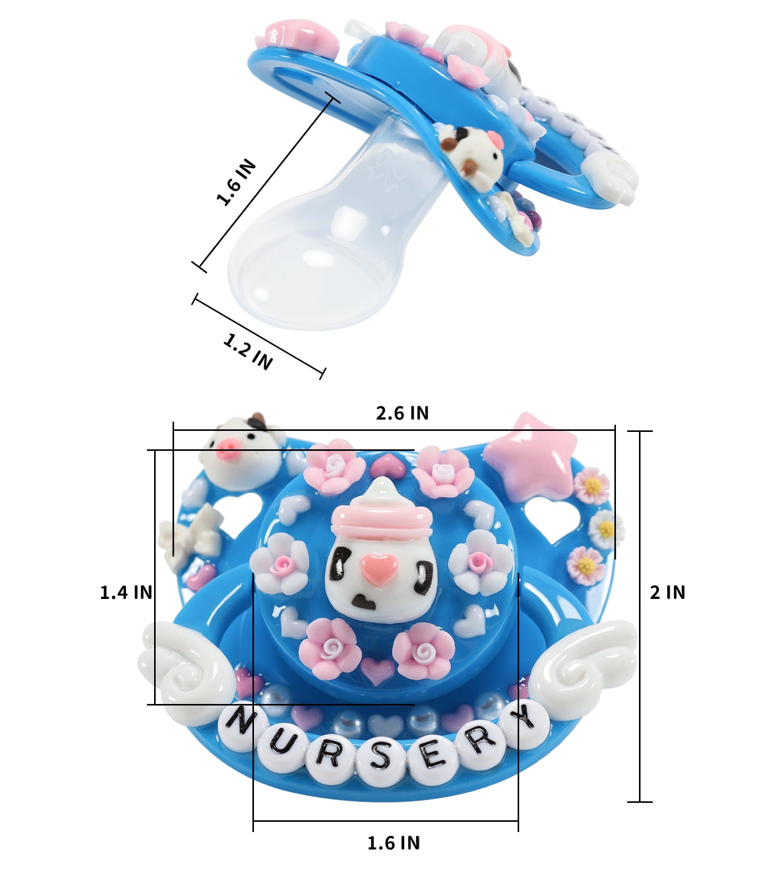 CutiePlusU Adult Sized Pacifier Dummy Big Shield DIY Handmade