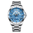 thumbnail image 1 of Mirar CURREN Reloj de cuarzo para hombre Reloj de pulsera de moda con correa de acero inoxidable Pantalla luminosa Relojes de vestir de 3 ATM CURREN Mirar, 1 of 7