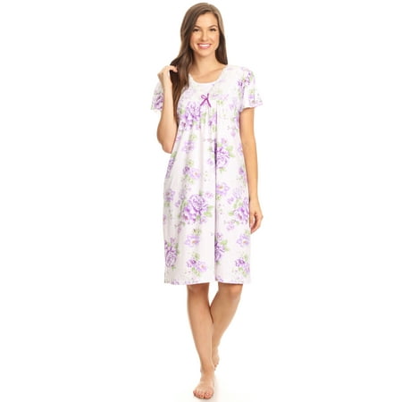 

Lati Fashion Women Nightgowns Short Sleeve Female Nightgowns & Sleepshirts