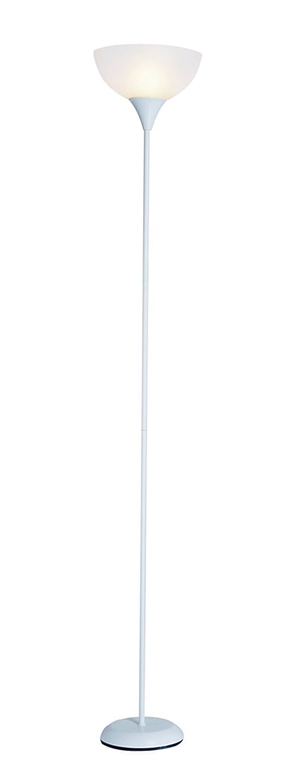 white torchiere floor lamp