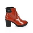 thumbnail image 2 of New Women Breckelles Ranger-22 Polished Round Toe Block Heel Ribbed Combat Boot, 2 of 5