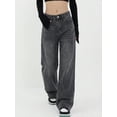 thumbnail image 6 of EMMIOL Women's NEW YORK Letter Print Baggy Boyfriend Jeans, High Rise Dark Wash Wide Leg Vintage Y2K Denim Pants Suitable for Independence Day, 6 of 8