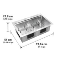 thumbnail image 2 of Artika Newport Single Bowl Kitchen Sink in Stainless-Steel, 2 of 3