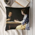thumbnail image 3 of YINGXI  Johannes Vermeer Painting Throw Pillow Cases Outdoor Pillow Cases Square Decorative Cushion Covers 12x12in, 3 of 5