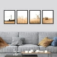 thumbnail image 3 of PixonSign Framed Wall Art Country Hay Field, Wheat, Dutch Windmill Prints, Set of 4 Photography Wall Decor Arts, Nature Wall Décor, Adhesive Canvas Poster, Modern Home Artwork - 8"x10" Black, 3 of 5