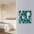 thumbnail image 4 of Yayeee Toggle Light Switch Wall Plate 3-Gang 6.37"x4.48" Decorative Outlet Cover, Light Blue Geometric Pattern, 4 of 7