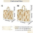 thumbnail image 2 of FORMRS Womens Corduroy Tote Bag Crossbody Shoulder Handbag with Pocket, Wheat Ears Pattern, 2 of 7