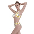 thumbnail image 5 of Vsdgher Womens High Waisted Bikini Sets Two Piece Swimsuit Boho Bunny Print Tummy Control Bathing Suit-Small, 5 of 8