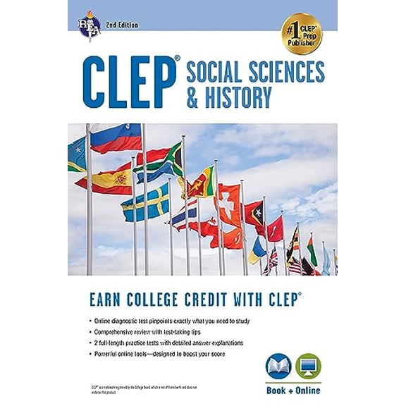 Pre-Owned CLEP Test Preparation Clep(r) Social Sciences & History Book + Online, 2nd Ed., (Paperback)