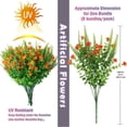 thumbnail image 2 of ZOELNIC Artificial Flowers for Outdoors, 6 Bundles Artificial Outdoor Plants UV Resistant Fake Plastic Flowers for Hanging Planter, Window Box Pot, Sunset Red, 2 of 6
