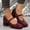 Wine, variant on Women's Leather Flats Comfortable Dress Retro Soft Mary Jane Shoes (Dark Green 40)