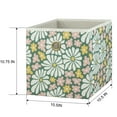 thumbnail image 6 of Mainstays Collapsible Fabric Cube Storage Bins (10.5" x 10.5"), Groovy Floral, 4 Pack, 6 of 7