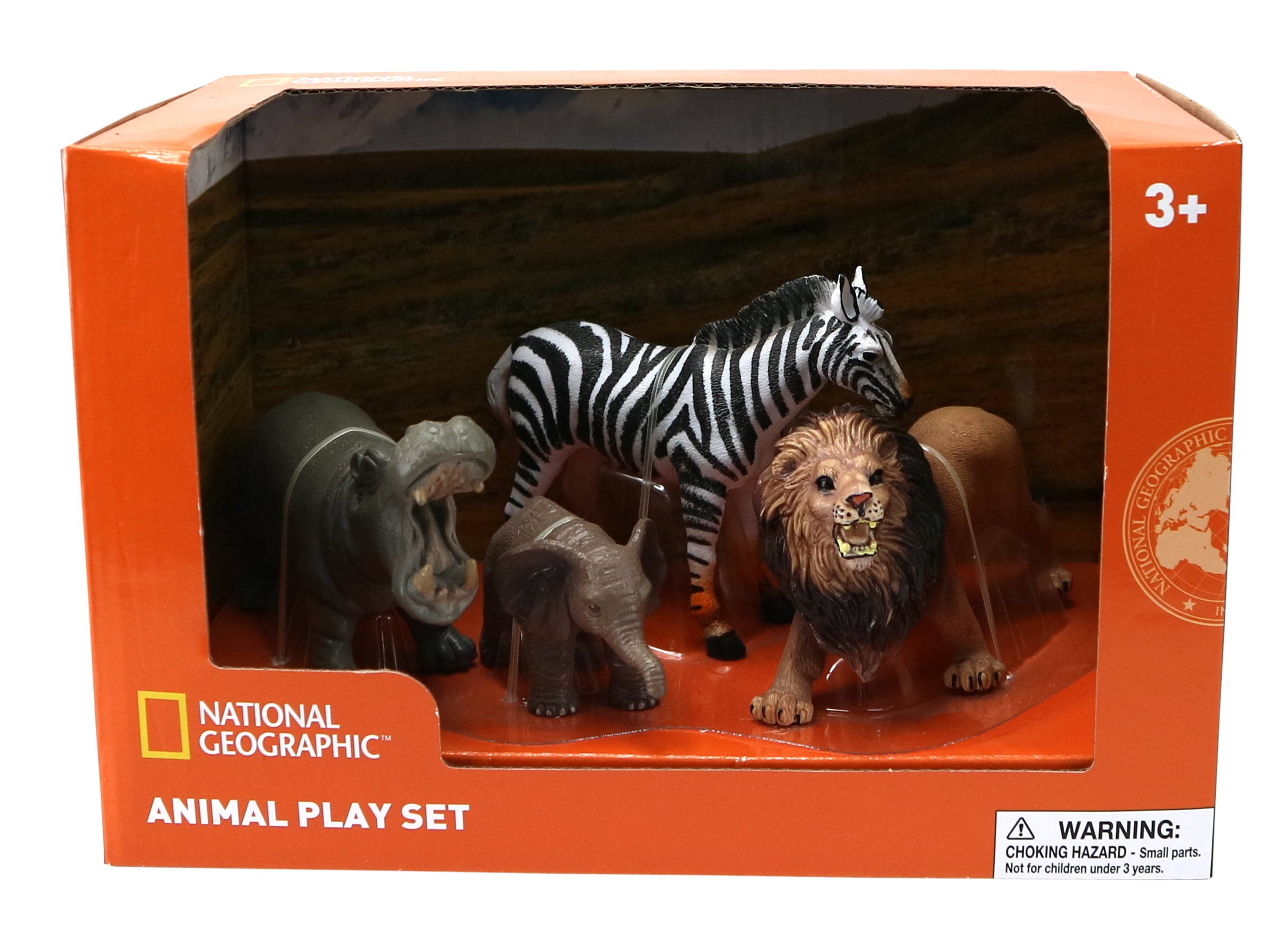 National Geographic Hippopotamus Boar Zebra Lion Figurines 4 Pieces Walmart Com Walmart Com