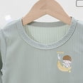 thumbnail image 4 of KPOPLK Toddler Little Girls Pajamas Long Sleeve Shirt and Pants Sleepwear Winter Kids Pjs Set Nightgown 1-14 Years Size 2-3 Years,AG, 4 of 4