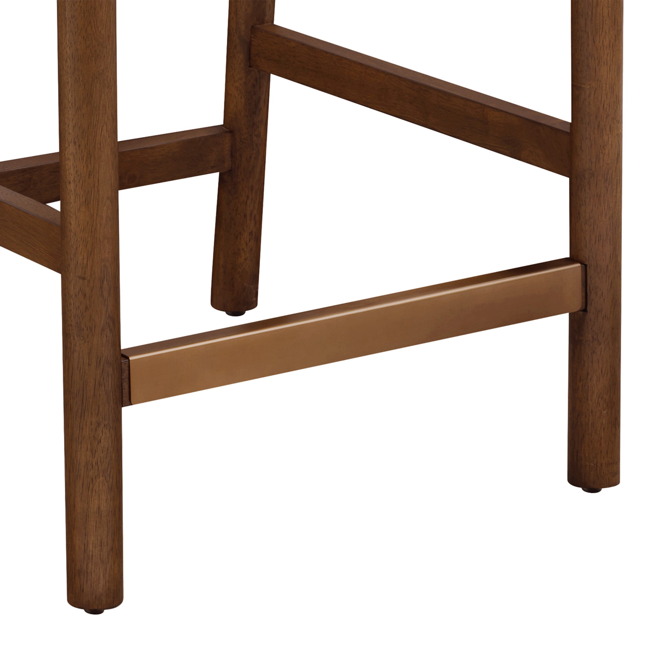Better Homes & Gardens Lillian Counter Stools, Walnut Finish and Cream, Set of 2