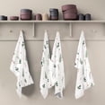 thumbnail image 5 of Floral Pattern with Leaves Decorative Waffle Towel Kitchen Dishcloth 28x18in Multi-Use Tea Towel, 5 of 7