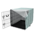 thumbnail image 3 of Circle Dog Crate Cover, Eastern Style Compact Design Ocean Inspired Wavy Lines and Polka Dots Aquatic, Easy to Use Pet Kennel Cover for Medium Large Dogs, 35" x 23" x 27", Sky Blue White, by Ambesonne, 3 of 6