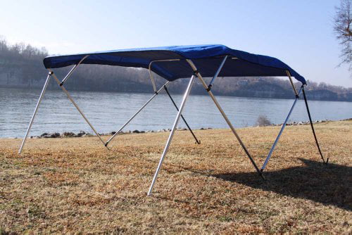 Canopy Frame THE VORTEX COMPANY Royal Blue Pontoon/Deck Boat 4 Bow Bimini Top 8 Long Complete Kit 54 High and Hardware 91-96 Wide