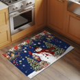 thumbnail image 3 of Navy Blue Christmas Bathroom Rug Washable 2x3 Entryway Rug Non Slip Snowman Xmas Tree Ball Snowflake Winter Front Door Mat Low Pile Indoor Doormat Throw Floor Carpet for Kitchen Bedroom Entrance, 3 of 8