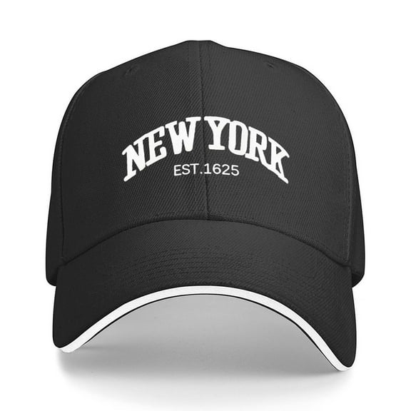 New York Letter Print Baseball Cap Adjustable Strap for Running Workouts and Outdoor Activities All Seasons,Made In USA,Adult One Size Fits All