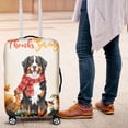 thumbnail image 4 of Happy Thanksgiving Bernese Mountain Dog with Turkey Pumpkins Autumn Vibes Travel Luggage Cover Berner Lover Gifts Suitcase Dust Protective Decor - 12018, 4 of 5
