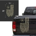 thumbnail image 2 of Dont Tread On Me Gadsden Flag Distressed American USA US Flag Truck Tailgate Vinyl Decal Compatible with most Pickup Trucks 1776 Betsy Ross Flag Decal (11" x 20", Beige), 2 of 8