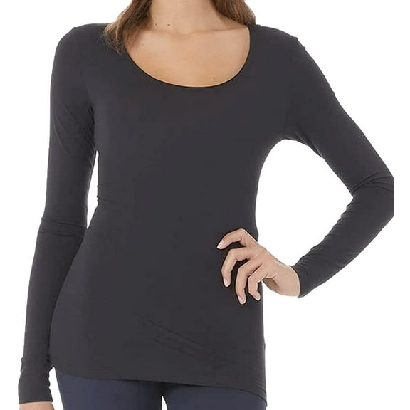 32 DEGREES Womens Ultra Lightweight Thermal Long Sleeve Scoop Neck Top, 1 Pack