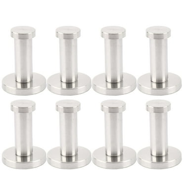 REGALWOVEN 8Pcs Stainless Steel Round Wall Mount  Robe Towel Coat Holder Hanger Hook