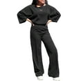 thumbnail image 5 of Women's Short Sleeve Jumpsuits and Rompers Casual Wide Leg Tie Waist One Piece Summer Overalls Outfit, 5 of 9