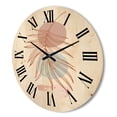 thumbnail image 3 of Designart 'Sun and Moon Shapes In Retro Terracotta Tones II' Modern Wood Wall Clock, 3 of 5