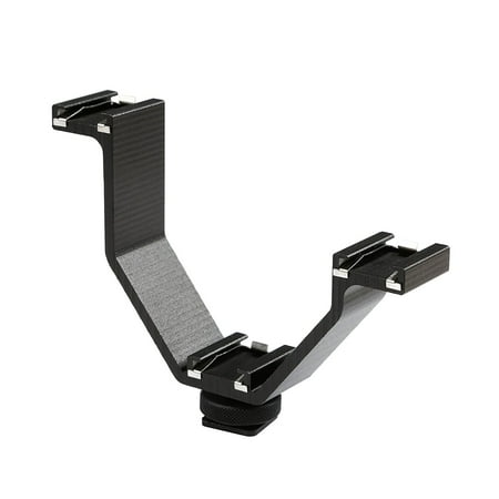 Accessory Bracket (Movo 3BA-1 Heavy-Duty Video Accessory Triple Shoe Bracket for Lights, Monitors, Microphones and More)