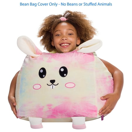 UPC: 0810073460287 | Posh Creations Bean Bag Chair Stuffable Cover Soft Cover Kids 1.5 ft Tie Dye Bunny