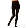 thumbnail image 7 of MeMoi Women's Ribbed Velvety-Bow-Trimmed Cotton Blend Tights - Womens - Female, S-M, Black, 7 of 7
