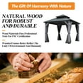 thumbnail image 6 of Howsvn 8.5 x 8.5 ft. Patio Cedar Wood Gazebo, Outdoor Double Roof Hardtop Wooden Gazebos with Curtains and Netting for Backyard, Deck, 6 of 10