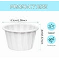 thumbnail image 2 of NOGIS 100 Pack 3.5 oz Paper Souffle Portion Cups, Small Paper Jello Shot & Condiment Cup, Disposable Sample Cups for Tasting, Ketchup, Sauce, Medicine, Measuring, Dessert, Snack, Nuts, 2 of 7