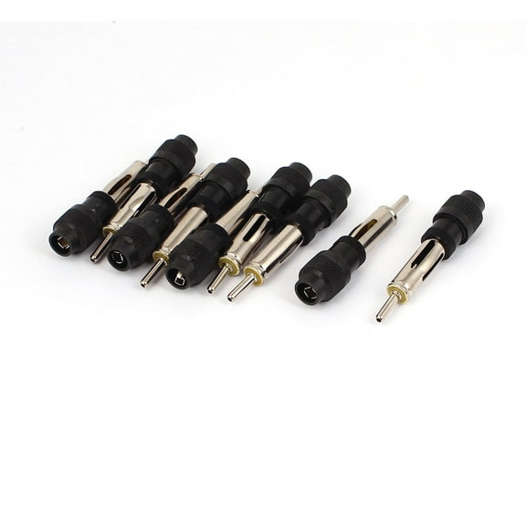 Unique Bargains 9 Pcs Male Car CD Radio AM/FM Aerial Signal Antenna Plug Adapter Connector 65mm