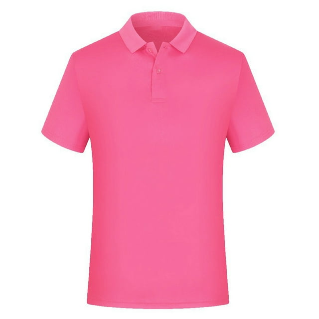 Zpanxa Chemises d'Été pour Filles Couleur Unie Col Rabattu Manches Courtes Haut Sportif en Polyester 7-8 Ans