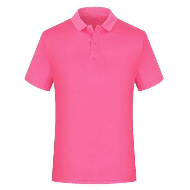 Blusa y camisa de manga corta con cuello vuelto para niños, camiseta de verano de color liso con cuello de manga corta para niños, camiseta de poliéster para niños