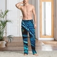 thumbnail image 4 of Salouo Blue Viper Snake Closeup Face Print Pajama Pants for Men, Lounge Pants Elastic Waistband Casual Men's sleepwear Loungewear Sleep Pajama Pant -X-Large, 4 of 7