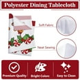 thumbnail image 2 of Merry Christmas Gingerbread Man Rectangle Tablecloth 60 x 84 Inch, Xmas Peppermint Candy Holly Red Berry Decorative Table Cloth Dining Table Cover, Winter Holiday Dinner Party Picnic Decoration, 2 of 5