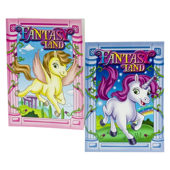 80 Page Fantasy Land Coloring Book- 2 Assortments