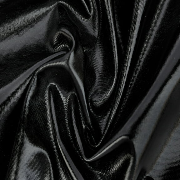 Black Foil Spandex fabric for fashion and upholstery