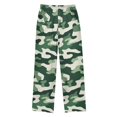 thumbnail image 2 of FORMRS Kids Pajama Pants with Pockets Size 13-14Y Boys Lounge Sleep Bottoms, Light Green Camouflage Design, 2 of 8